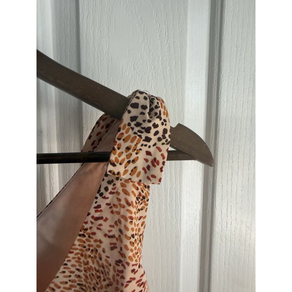 Lush Cream Multi Dot Est Small Tiered Mini Dress Womens Smocked Waist NWT - Picture 7 of 7